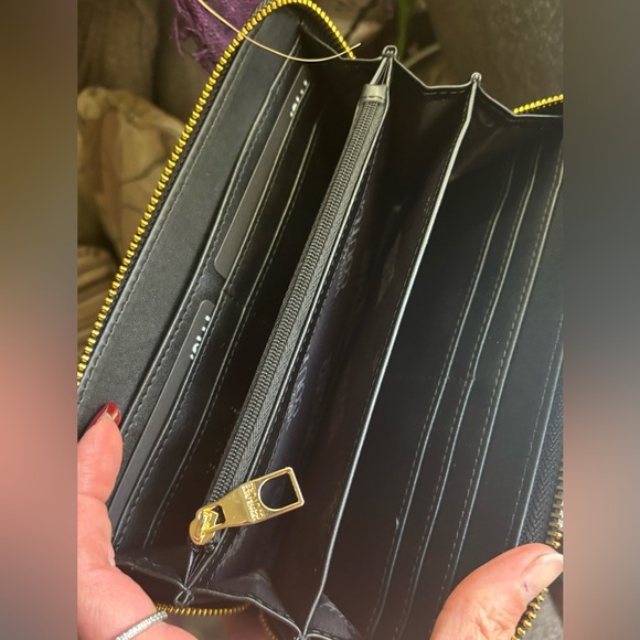 Authentic VERSACE jeans Couture large zip around logos wallet - Picture 6 of 9